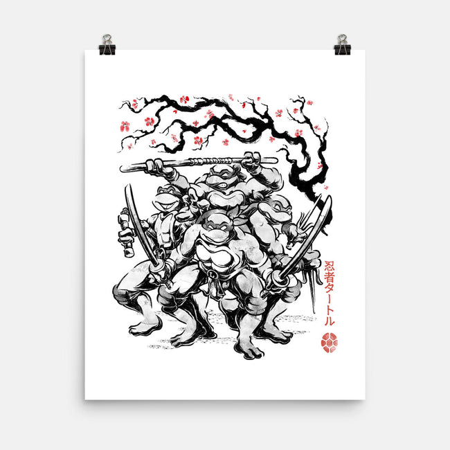 Classic Ninja Squad Sumi-E-None-Matte-Poster-Astrobot Invention