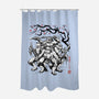 Classic Ninja Squad Sumi-E-None-Polyester-Shower Curtain-Astrobot Invention