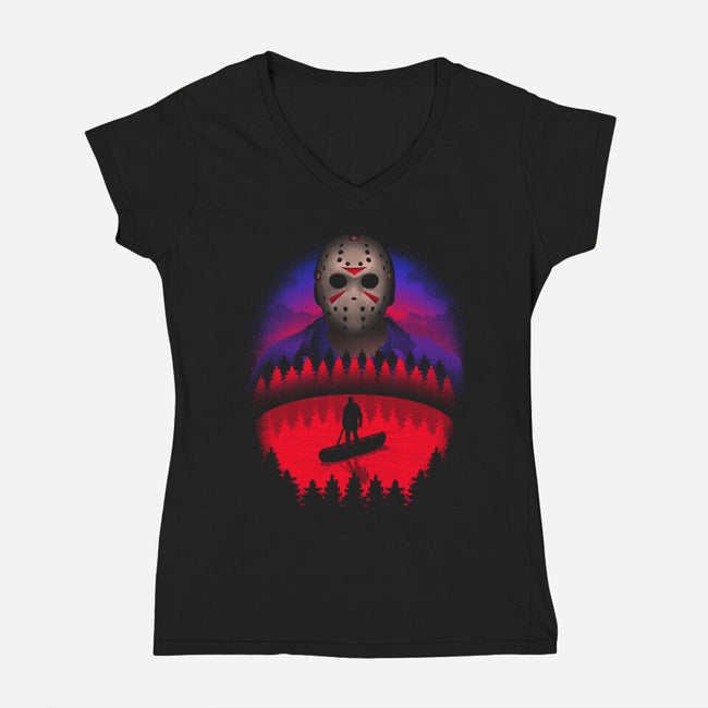 Negative Friday-Womens-V-Neck-Tee-Donnie