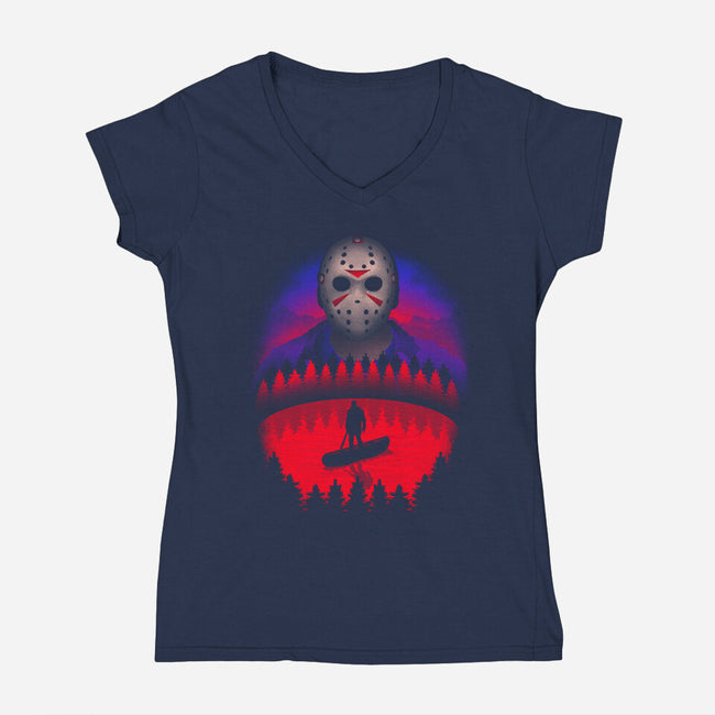 Negative Friday-Womens-V-Neck-Tee-Donnie