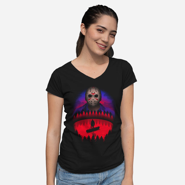Negative Friday-Womens-V-Neck-Tee-Donnie