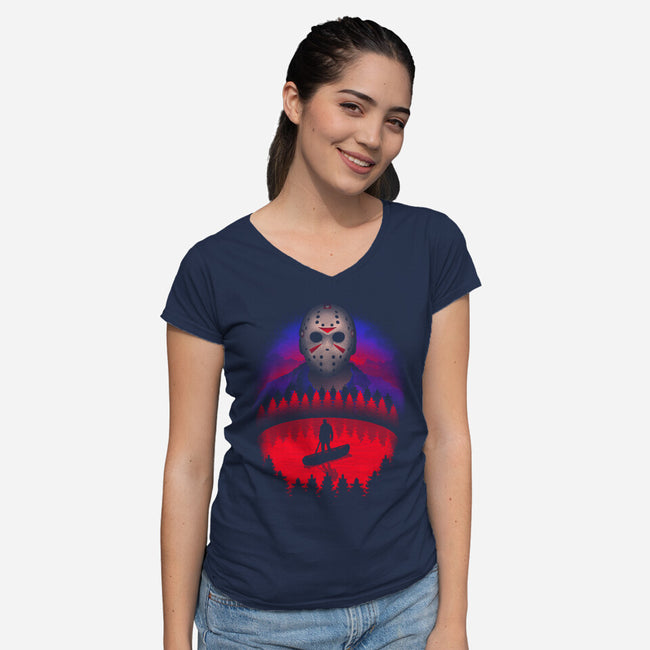 Negative Friday-Womens-V-Neck-Tee-Donnie