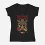 How To Unleash The Old Ones-Womens-V-Neck-Tee-Hafaell
