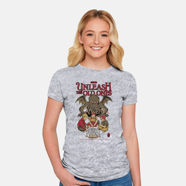 How To Unleash The Old Ones-Womens-Fitted-Tee-Hafaell