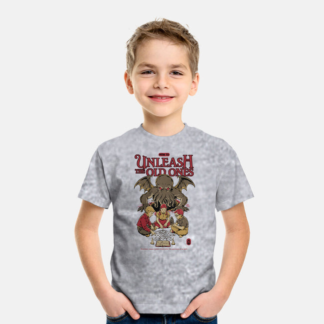 How To Unleash The Old Ones-Youth-Basic-Tee-Hafaell