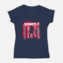 Welcome To The Jungle 87-Womens-V-Neck-Tee-rocketman_art
