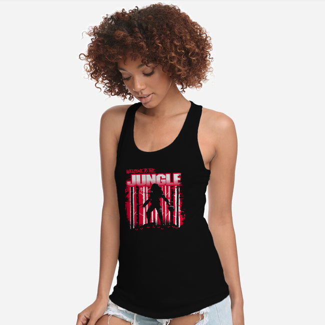 Welcome To The Jungle 87-Womens-Racerback-Tank-rocketman_art