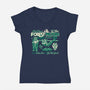 Forest Moon Feast-Womens-V-Neck-Tee-Wheels