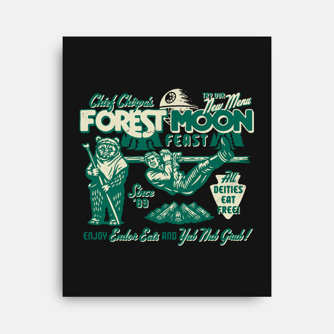 Forest Moon Feast-None-Stretched-Canvas-Wheels