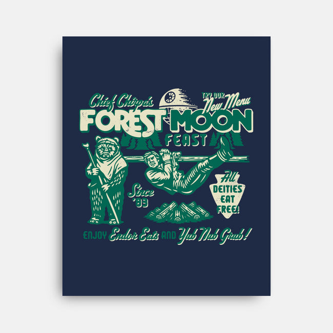 Forest Moon Feast-None-Stretched-Canvas-Wheels