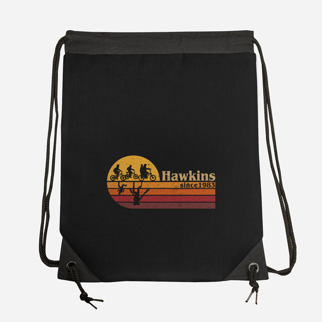 Vintage Hawkins-None-Drawstring-Bag-DrMonekers
