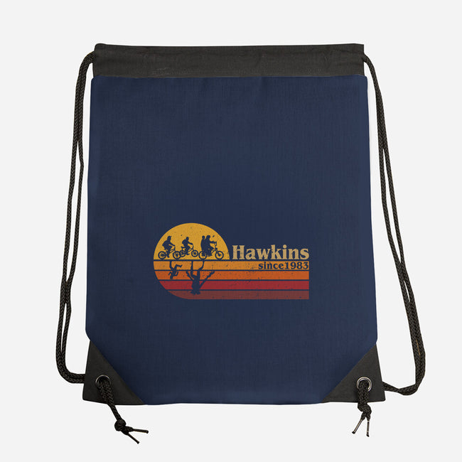 Vintage Hawkins-None-Drawstring-Bag-DrMonekers