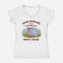 A Doubtful Good Morning-Womens-V-Neck-Tee-kg07