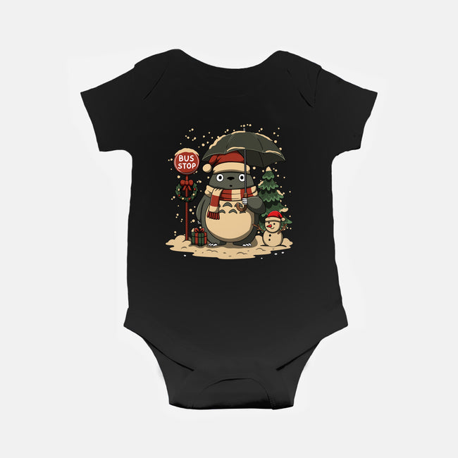 Totoro Winter Bus Stop-Baby-Basic-Onesie-JamesQJO