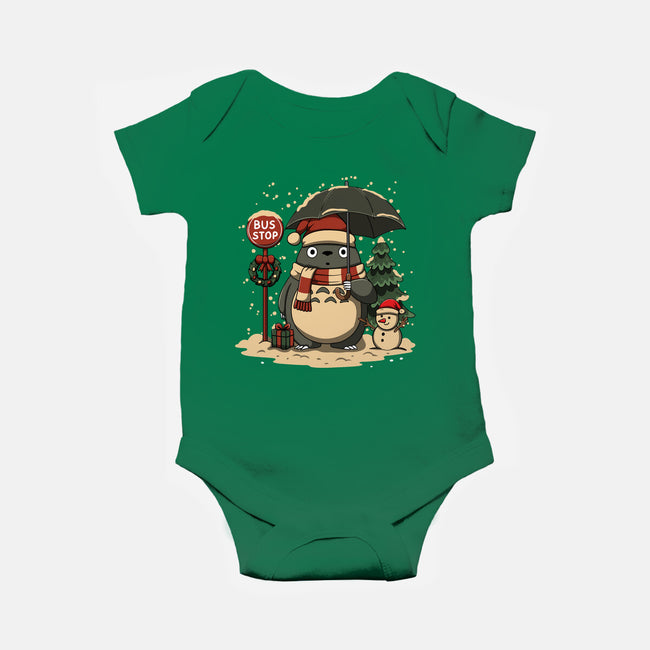 Totoro Winter Bus Stop-Baby-Basic-Onesie-JamesQJO