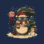 Totoro Winter Bus Stop-Unisex-Crew Neck-Sweatshirt-JamesQJO