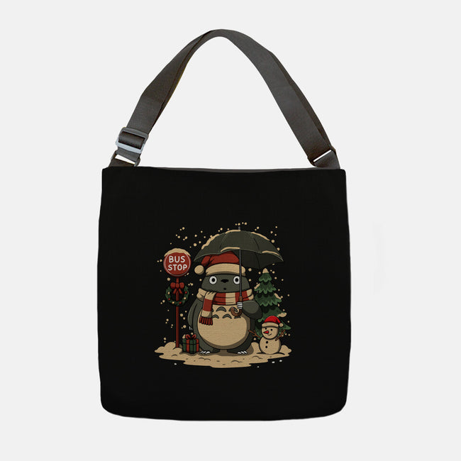Totoro Winter Bus Stop-None-Adjustable Tote-Bag-JamesQJO
