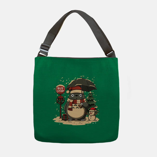 Totoro Winter Bus Stop-None-Adjustable Tote-Bag-JamesQJO