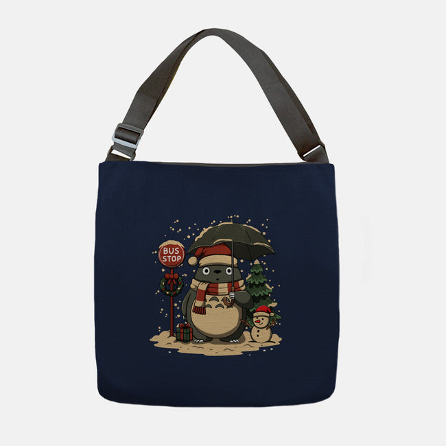 Totoro Winter Bus Stop-None-Adjustable Tote-Bag-JamesQJO