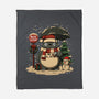 Totoro Winter Bus Stop-None-Fleece-Blanket-JamesQJO