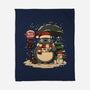 Totoro Winter Bus Stop-None-Fleece-Blanket-JamesQJO