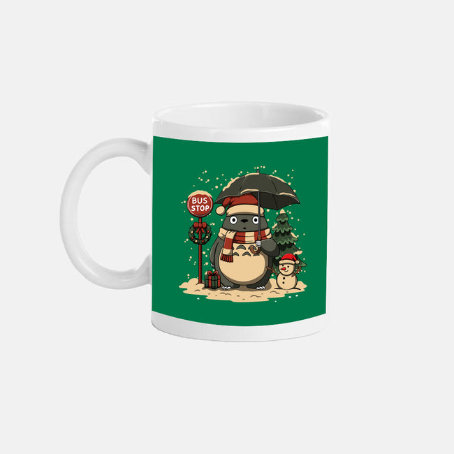 Totoro Winter Bus Stop-None-Mug-Drinkware-JamesQJO