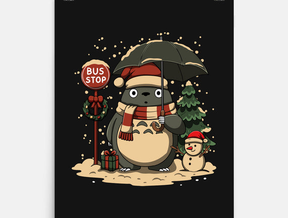 Totoro Winter Bus Stop