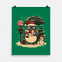 Totoro Winter Bus Stop-None-Matte-Poster-JamesQJO