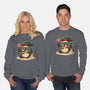 Totoro Winter Bus Stop-Unisex-Crew Neck-Sweatshirt-JamesQJO