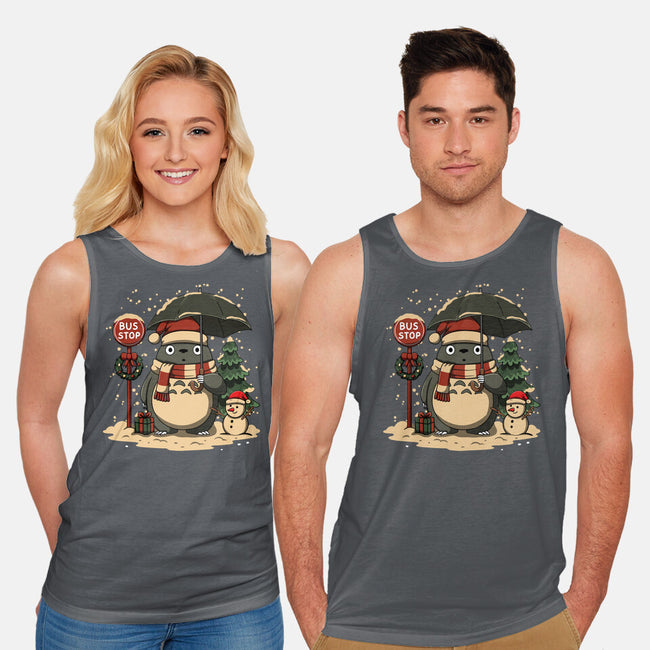 Totoro Winter Bus Stop-Unisex-Basic-Tank-JamesQJO