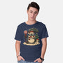 Totoro Winter Bus Stop-Mens-Basic-Tee-JamesQJO