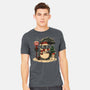 Totoro Winter Bus Stop-Mens-Heavyweight-Tee-JamesQJO