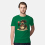 Totoro Winter Bus Stop-Mens-Premium-Tee-JamesQJO