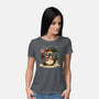 Totoro Winter Bus Stop-Womens-Basic-Tee-JamesQJO