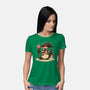 Totoro Winter Bus Stop-Womens-Basic-Tee-JamesQJO