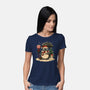 Totoro Winter Bus Stop-Womens-Basic-Tee-JamesQJO