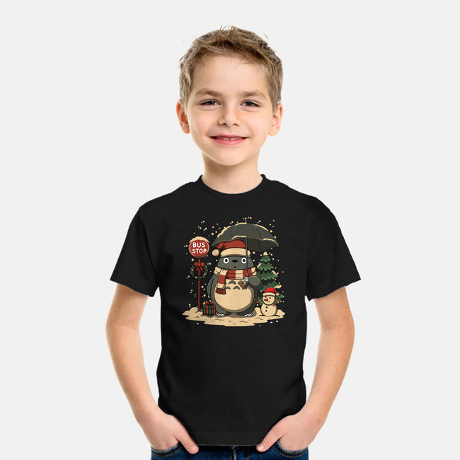 Totoro Winter Bus Stop-Youth-Basic-Tee-JamesQJO