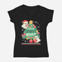 Making Cute Spirits Bright-Womens-V-Neck-Tee-NemiMakeit
