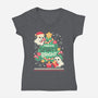 Making Cute Spirits Bright-Womens-V-Neck-Tee-NemiMakeit
