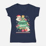 Making Cute Spirits Bright-Womens-V-Neck-Tee-NemiMakeit
