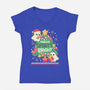 Making Cute Spirits Bright-Womens-V-Neck-Tee-NemiMakeit