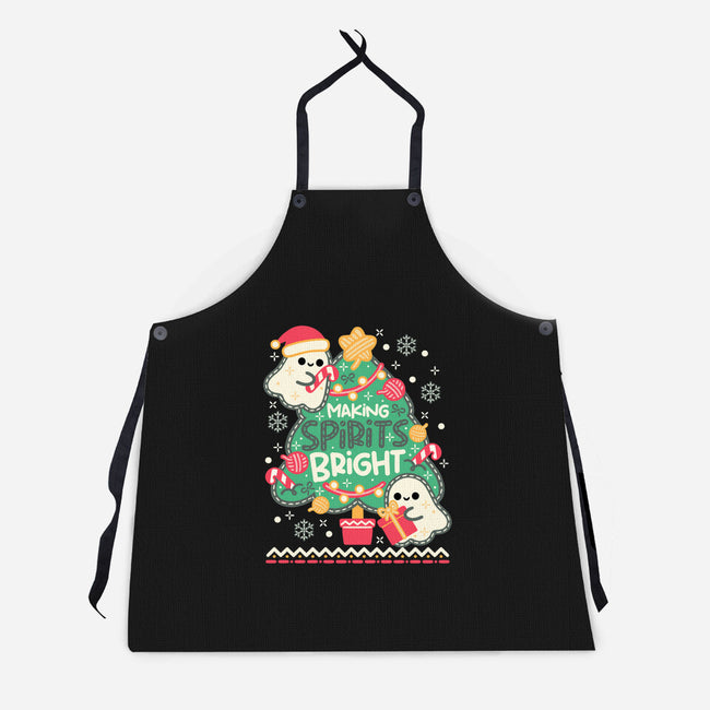 Making Cute Spirits Bright-Unisex-Kitchen-Apron-NemiMakeit