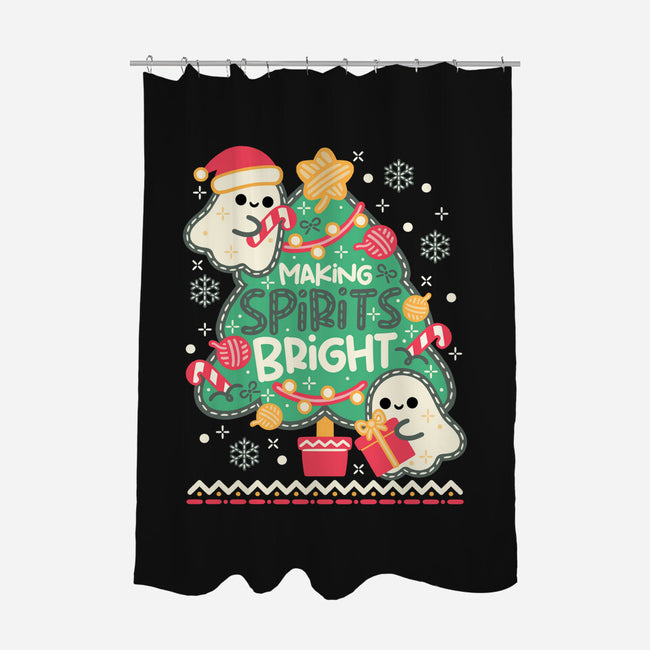 Making Cute Spirits Bright-None-Polyester-Shower Curtain-NemiMakeit