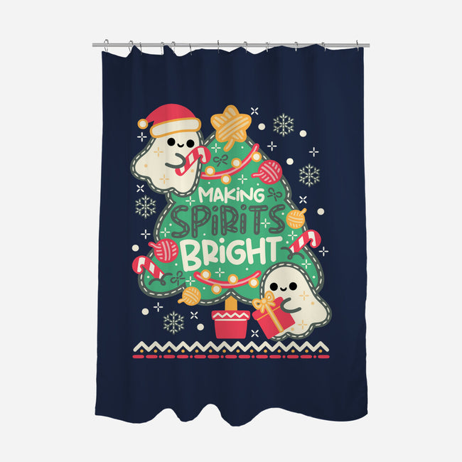 Making Cute Spirits Bright-None-Polyester-Shower Curtain-NemiMakeit