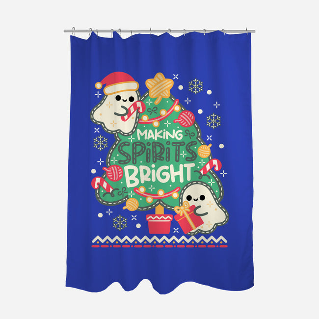 Making Cute Spirits Bright-None-Polyester-Shower Curtain-NemiMakeit