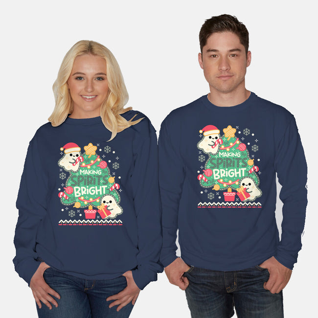 Making Cute Spirits Bright-Unisex-Crew Neck-Sweatshirt-NemiMakeit