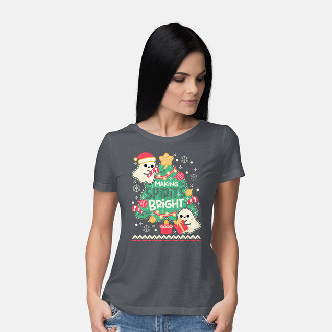 Making Cute Spirits Bright-Womens-Basic-Tee-NemiMakeit