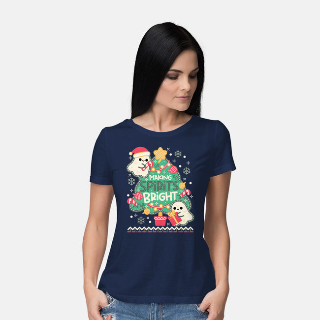 Making Cute Spirits Bright-Womens-Basic-Tee-NemiMakeit