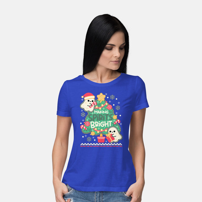 Making Cute Spirits Bright-Womens-Basic-Tee-NemiMakeit
