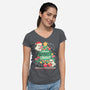 Making Cute Spirits Bright-Womens-V-Neck-Tee-NemiMakeit